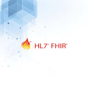 HL7 FHIR written in red and a flame icon near to word
