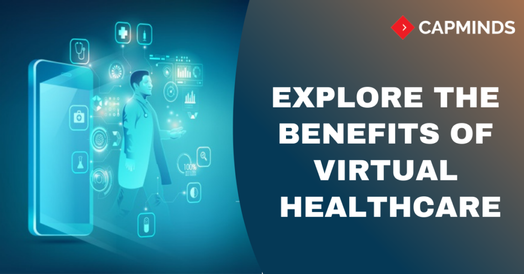 Smartphone beams out various healthcare features depicting the benefits of virtual healthcare