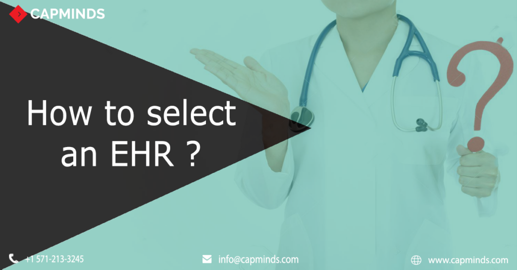 Red colored question mark is been carried by the doctor to question on how to select an EHR