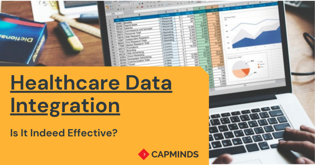 The laptop displays healthcare data in Excel sheet and as the graph