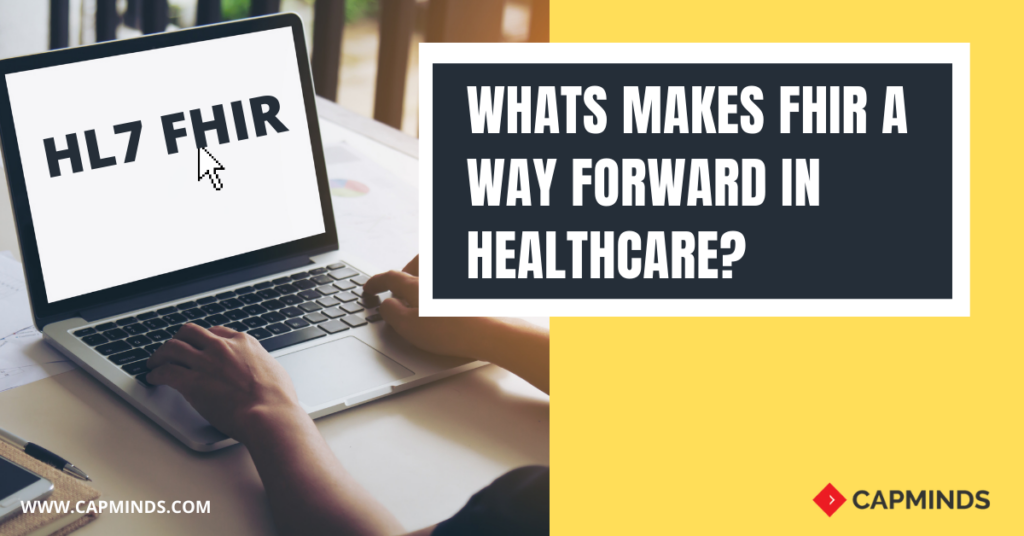 Cursor clicking the HL7 FHIR to depict the future holdings for FHIR in healthcare