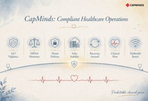 Model diagram of CapMinds-compliant healthcare operations.