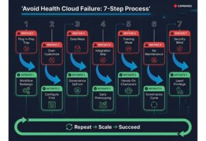 Typical health cloud deployment errors and corresponding mitigation measures.