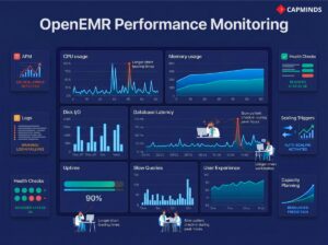 Dashboard with charts for CPU, Memory, Disk I/O, Database Latency, and User Experience metrics.