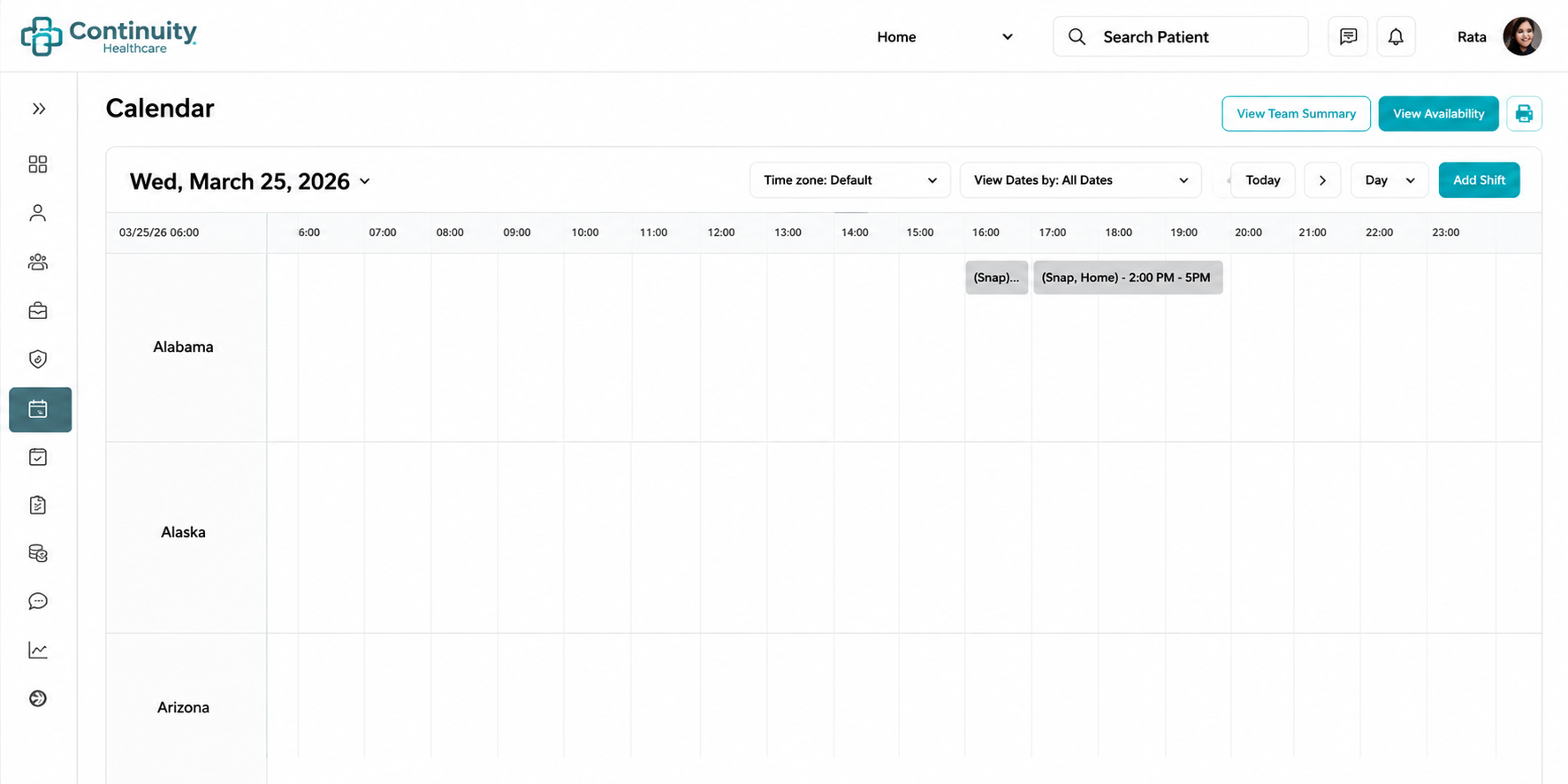 SNF Calendar (Day View, All States)